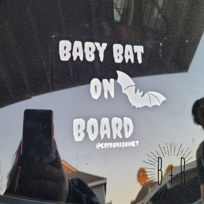 Baby Bat On Board Decals